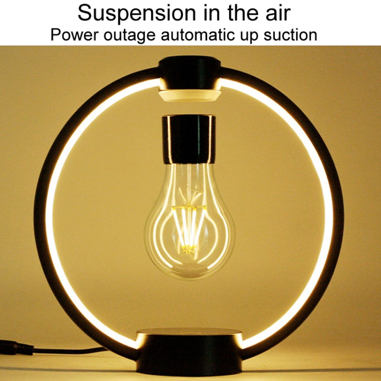 Magnetic Levitation Light Bulb Table Lamp Desktop Ambient Luminous Night Light, Specification: AU Plug(Black) by bashfashion