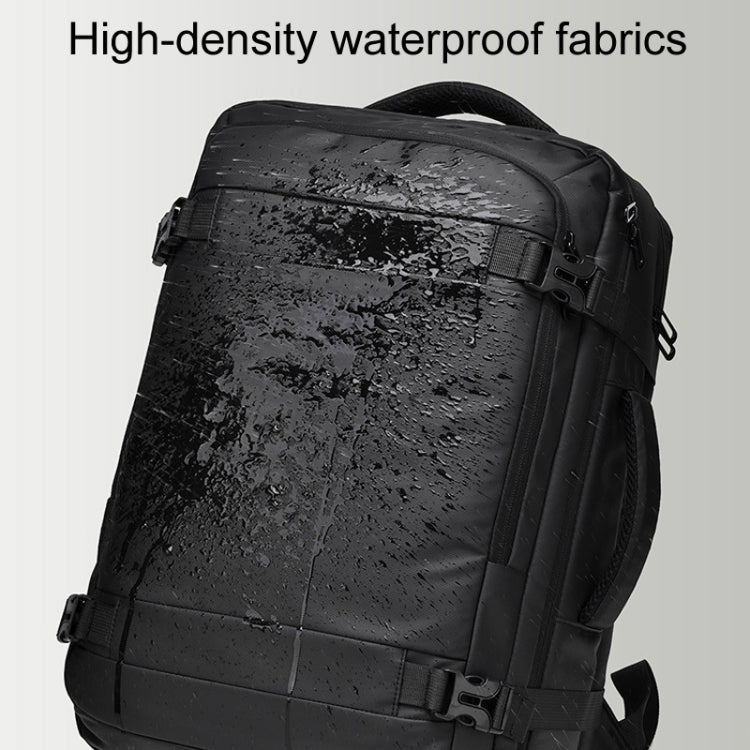 WEIXIER B726 Simple Expandable Double-Shoulder Backpack Large Capacity Business Casual Bag(Black) by WEIXIER