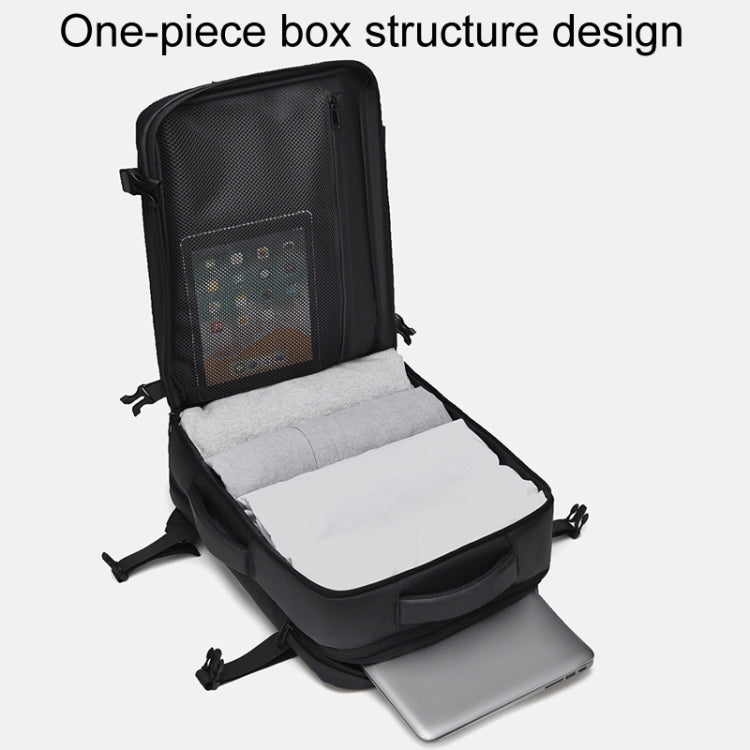 WEIXIER B724 Business Large Capacity Double-Shoulder Commuter Computer Bag Expandable Travel Backpack(Black) by WEIXIER