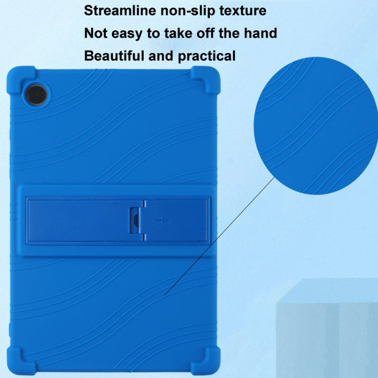For Samsung Galaxy Tab A9+ Shockproof Silicone Tablet Protective Case With Holder(Blue) by bashfashion
