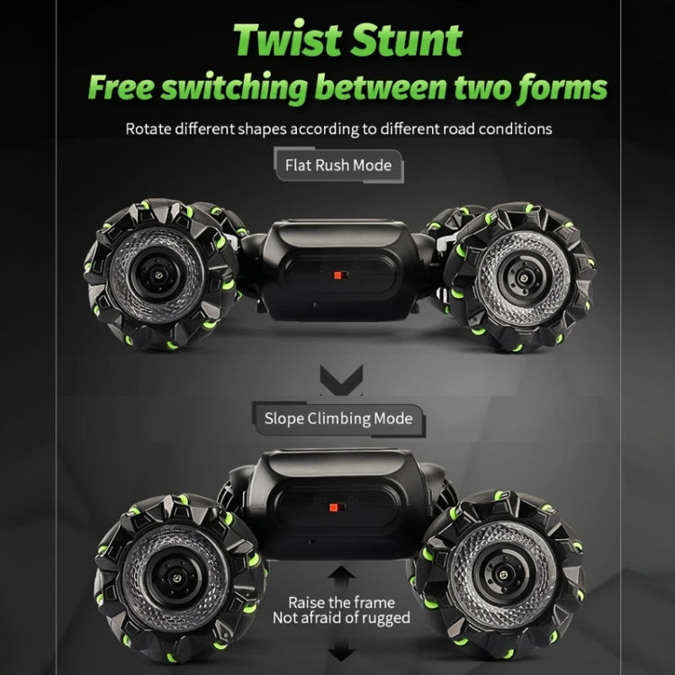 Children RC Car Toy Lights Electric Gesture Sensor Remote Control Twisting Stunt Car, Color: Green Dual RC(1:12) by bashfashion