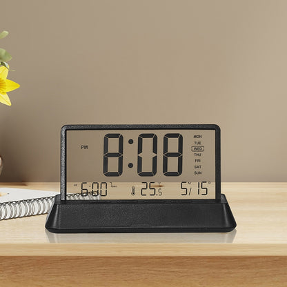 Multifunctional Temperature / Date Display Electronic Alarm Clock(Black Transparent) by bashfashion