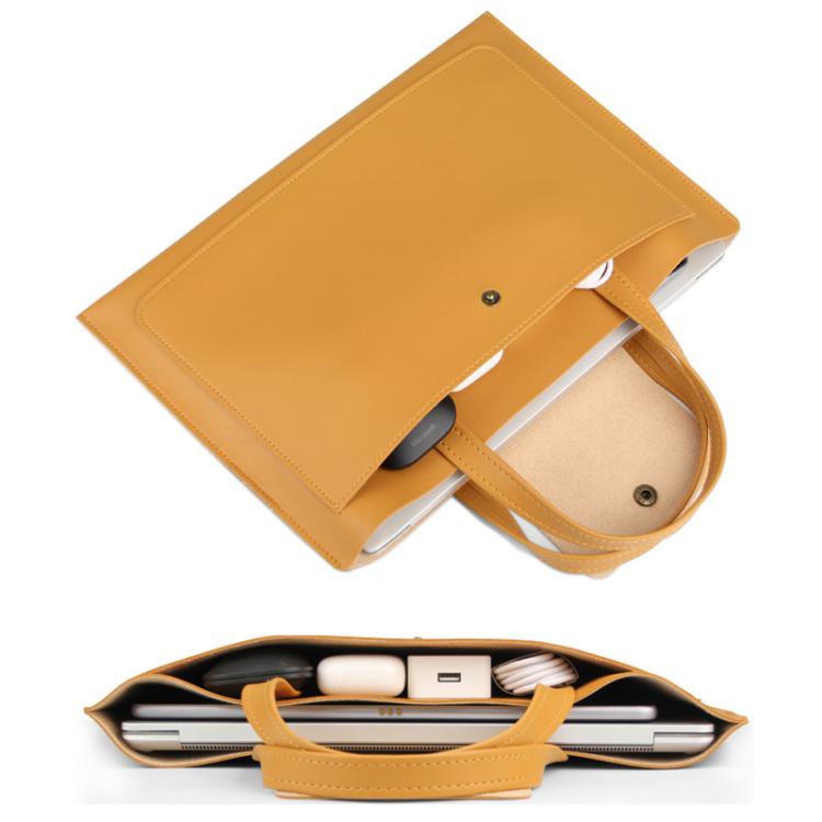 Laptop Computer Handbag For Ipad Macbook Lenovo Huawei Computer Inner Bag Briefcase, Spec: 13/14 inch(Yellow) by bashfashion