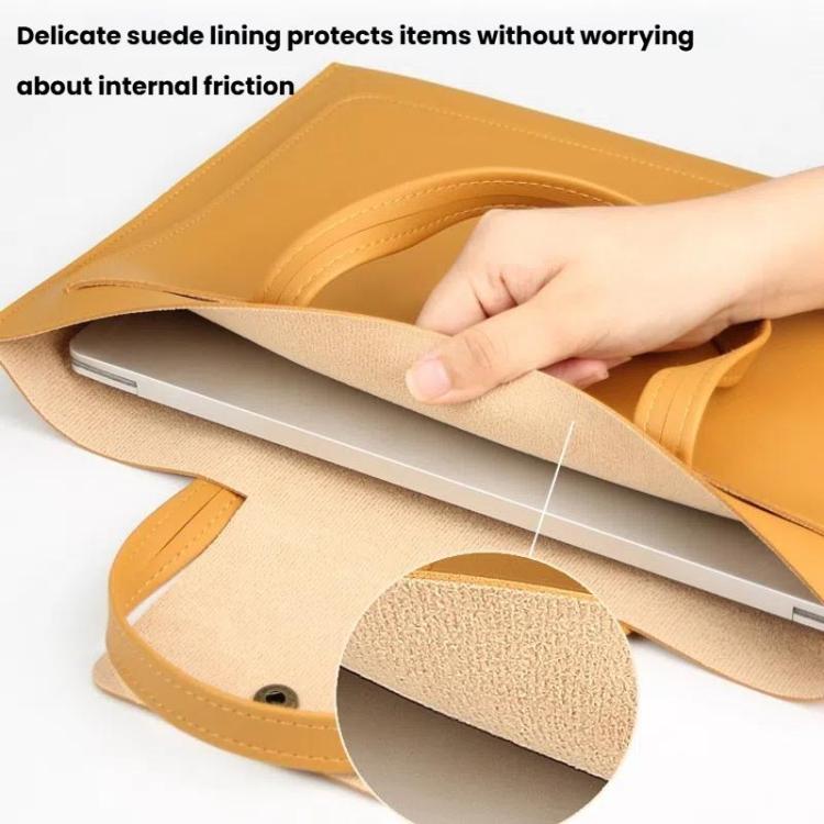 Laptop Computer Handbag For Ipad Macbook Lenovo Huawei Computer Inner Bag Briefcase, Spec: 13/14 inch(Black) by bashfashion