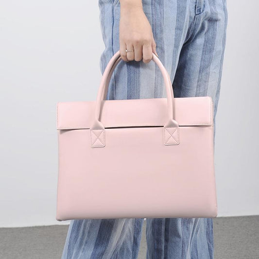 14 inch Laptop Bag Lightweight Laptop Bag Business Simple Handheld Briefcase(Blue) by bashfashion