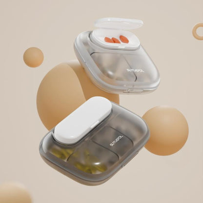 Portable Pill Box Dispenser Sealed Large Capacity Seven Days a Week Medication Organizer, Color: 4 Grids White by bashfashion