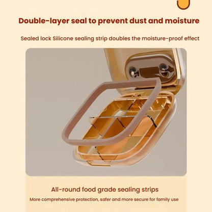 Portable Pill Box Dispenser Sealed Large Capacity Seven Days a Week Medication Organizer, Color: 6 Grids Gray by bashfashion