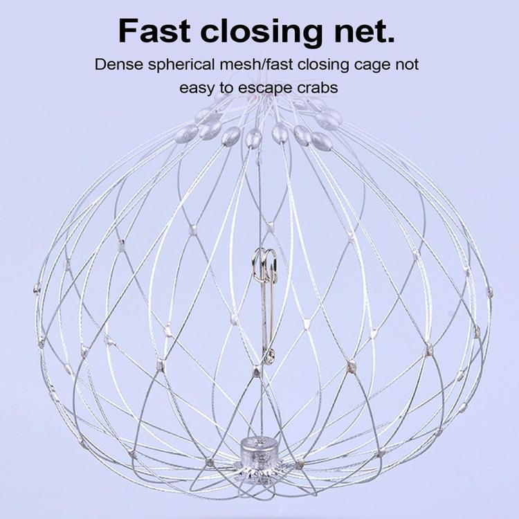 Diameter 72cm/20 Strands Automatically Retractable Crab Cage Wire Crab Opening And Closing Cage by bashfashion