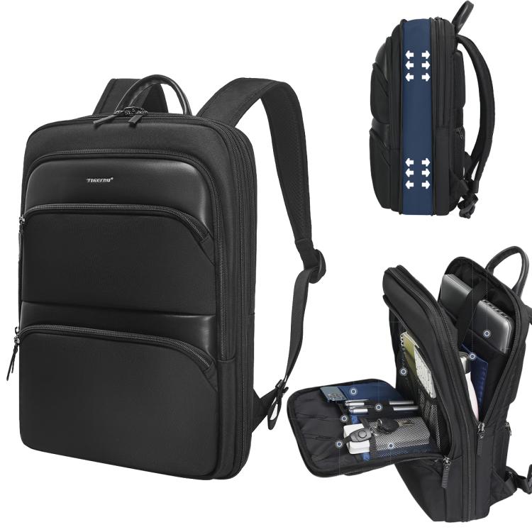 Tigernu T-B9121 17 Inch Men Expandable Waterproof Lightweight Laptop Backpack With Floating Zipper by Tigernu