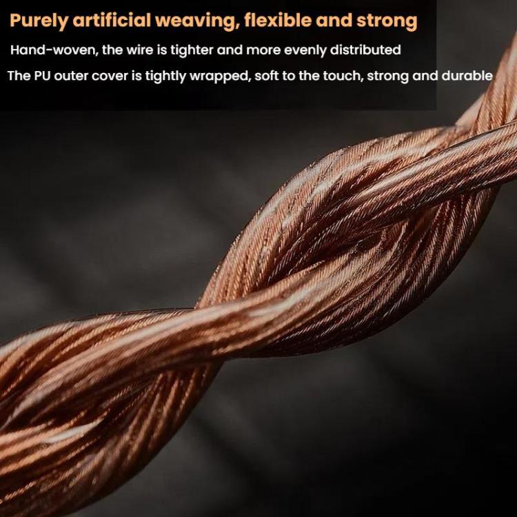 CVJ VS400 Interchangeable Audio Plug Oxygen-Free Copper Headphone Upgrade Cable, Style: 4.4mm S Pin by CVJ