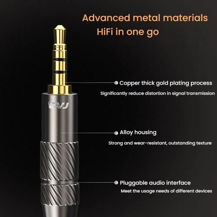 CVJ VS400 Interchangeable Audio Plug Oxygen-Free Copper Headphone Upgrade Cable, Style: Type-C MMCX by CVJ