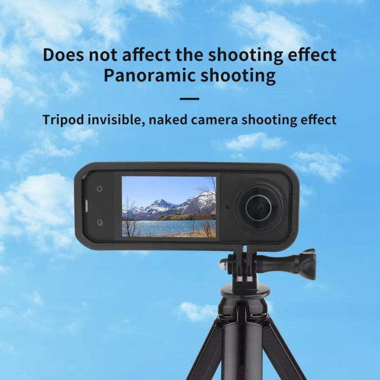 For Insta360 X5 360 Camera CQT Expandable Protective Cage Shockproof Case Horizontal Black by CQT