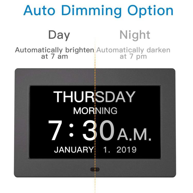 10-Inch Digital Clock With Voice Time Announcement, Auto DST Adjustment, 20 Custom Alarms, 8 Medication Reminders AU Plug White by bashfashion