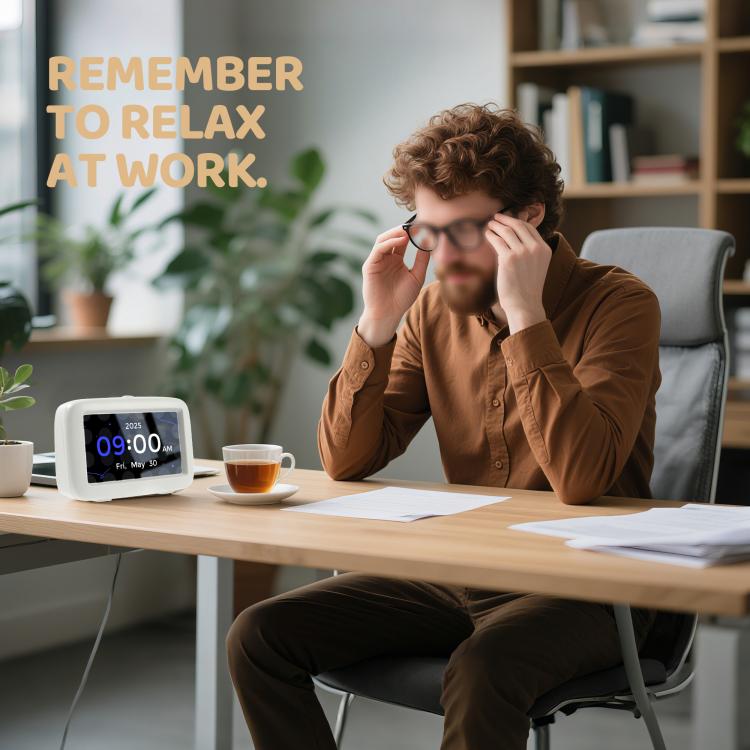 4.3-Inch Desktop Digital Clock With Time And Date For Dementia(White) by bashfashion